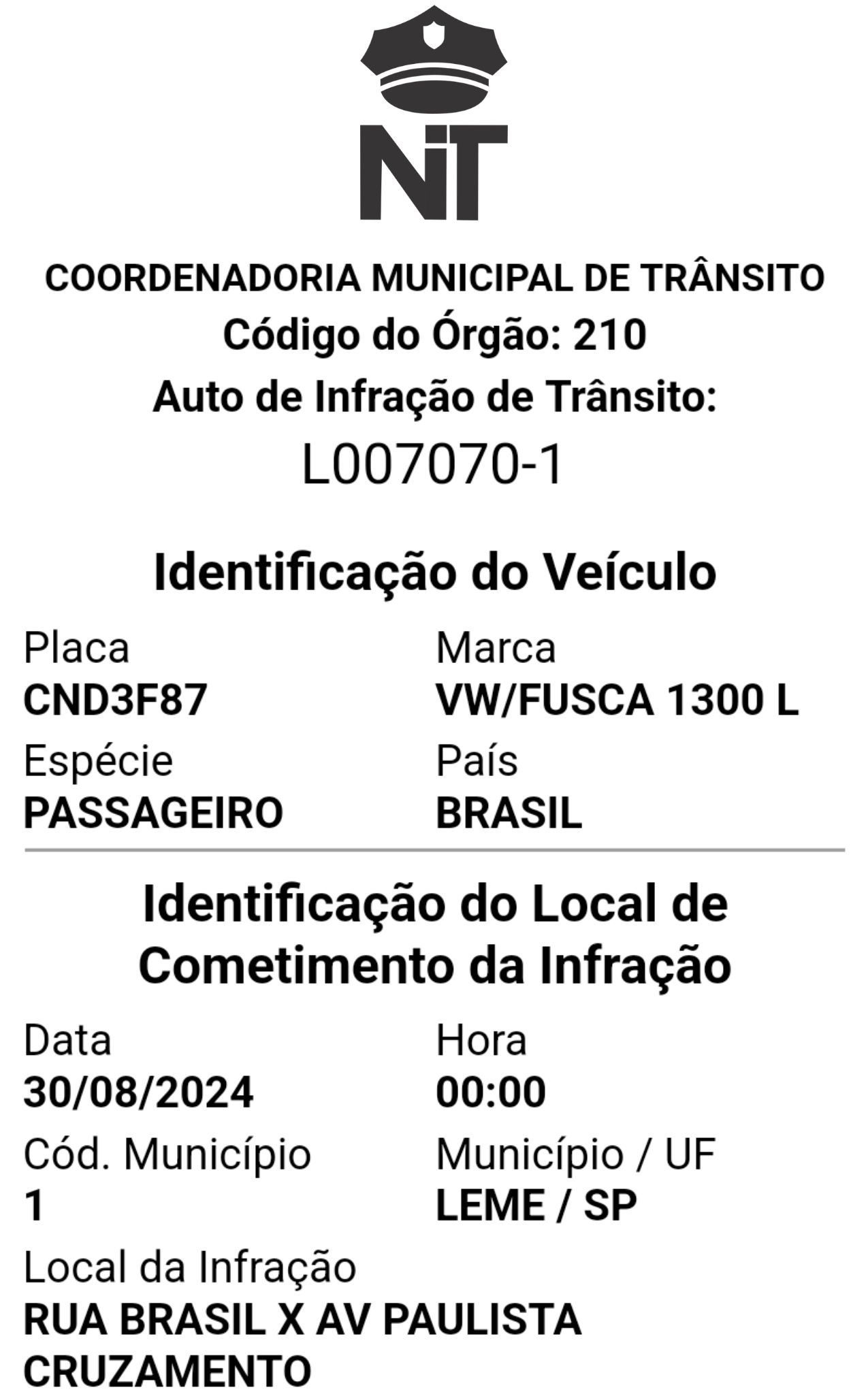Segunda via Talonario